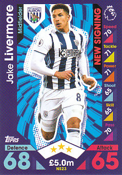 Jake Livermore West West Bromwich Albion 2016/17 Topps Match Attax Extra #NS23
